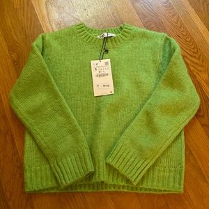 zara sweater-green-size small- tags are still on- great condition